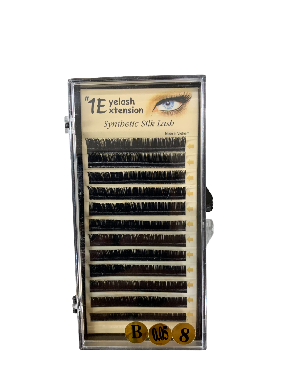 1E Eyelash Extension Synthetic Silk Lash B-0.05-08